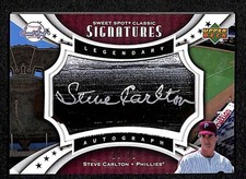 2007 UD Sweet Spot Classic Steve Carlton Black Barrel Silver Ink Auto /31 RP143
