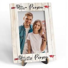 Couple Picture Frame - You Are My Person - Wooden Tabletop Photo Frame With S...