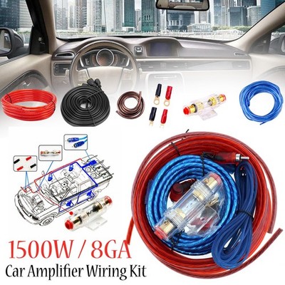 1500W Complete 8GA Gauge Car Audio Amplifier Installation Wiring Cable Kit RCA