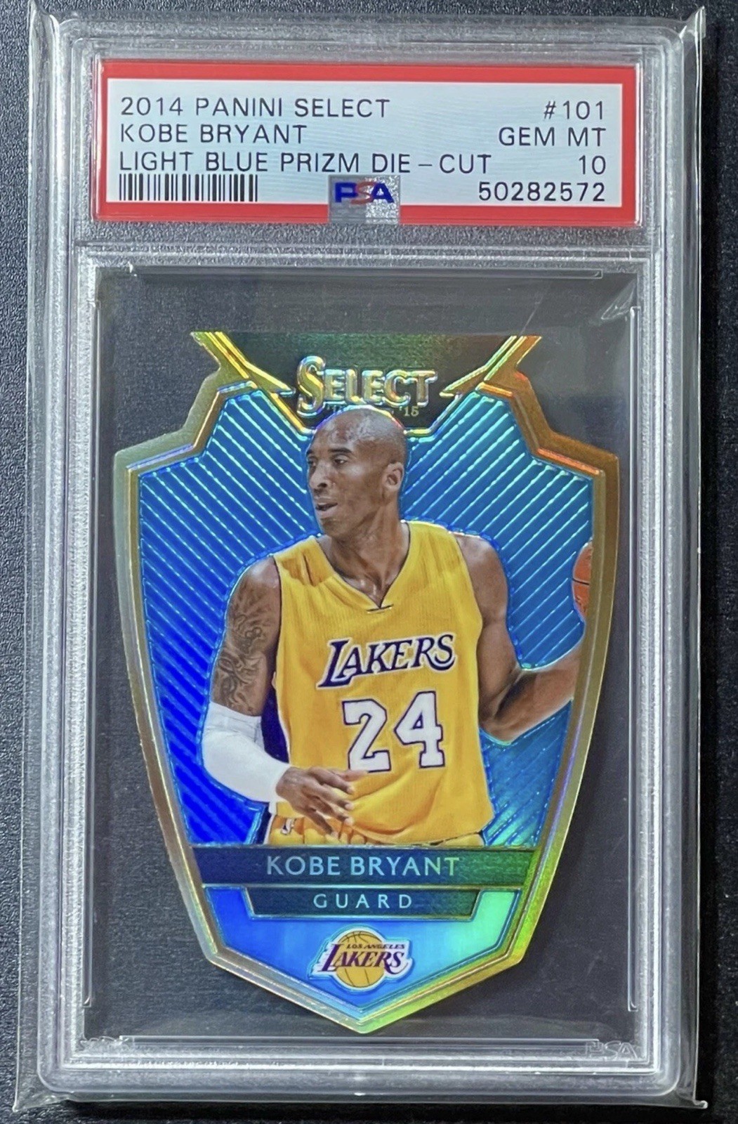 2014 Panini Select Kobe Bryant #101 PSA 10 Light Blue Prizm Die-Cut /199 Rare!!