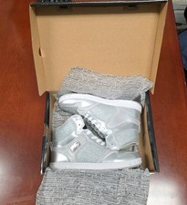 Pastry Glam Pie Glitter High-Top Sneaker Dance Shoes, Silver, Women 6.5, NEW 