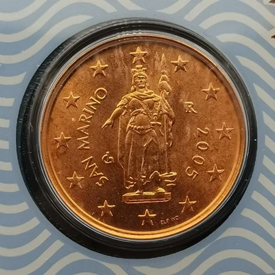 2 CENTS CENTIMES EURO 2005 BU 1er Type SAINT MARIN 210000 Ex. ISSUE DU COFFRET / - Photo 1/2