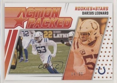 2021 Rookies & Stars Action Packed Orange 4/99 Shaquille Leonard Darius 0o99