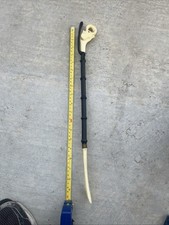 Vintage Shoe Horn Elephant Head Faux Bamboo Wood Handle Long 20  