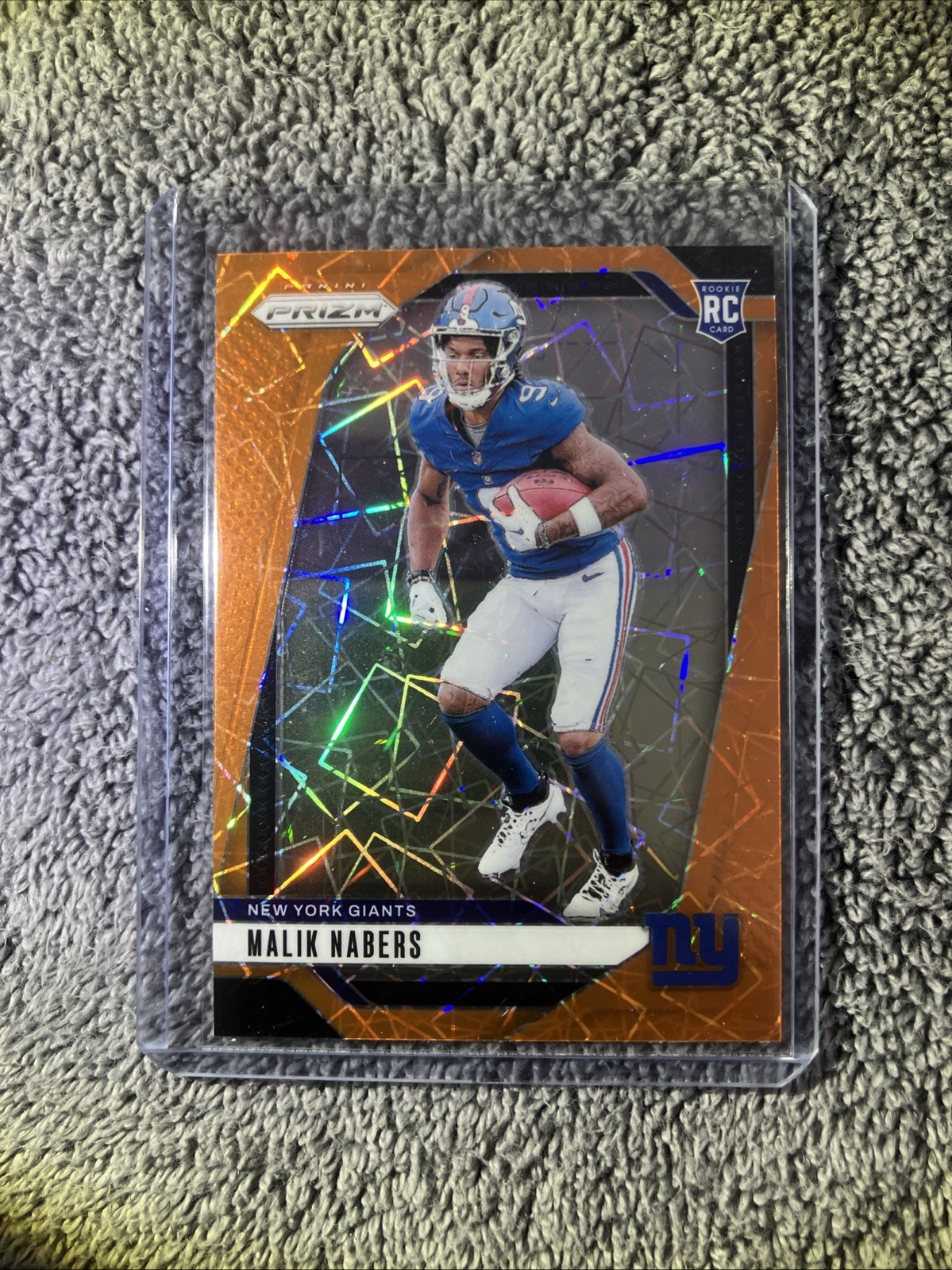 2024 Panini Prizm Rookies Malik Nabers #370 Orange Ice Prizm (RC)