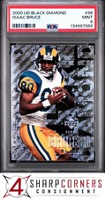 2000 UPPER DECK BLACK DIAMOND #96 ISAAC BRUCE HOF POP 1 PSA 9