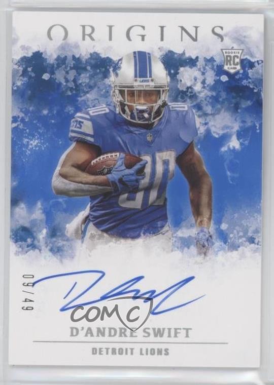 2020 Panini Origins Rookie Auto Blue 9/49 D'Andre Swift #RA-DS Auto RC 16rx
