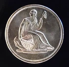 Seated Liberty Design Shield Arrows Rare Bullion-999 Silver 1 Ounce Oz Art Coin