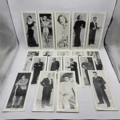 Vintage 1930er Radio Review Filmstar Karten x18 Gracie Fields Ginger Rogers Promo