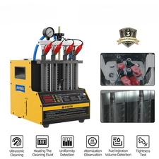 Automotive Injector Nozzle Cleaning Machine Fuel Injector Tester Heated Cleaning