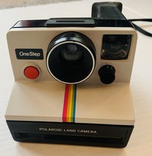Polaroid One Step Rainbow Stripe Land Camera w/Strap SX-70film Vintage Untested