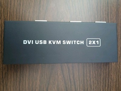 DVI USB KVM Switch 2x1, Open Box With Free Shipping.