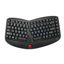 Adesso WKB-3150UB - Wireless Ergonomic Keyboard with Built-in Removable Track...