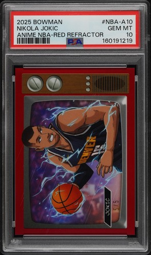 Nikola Jokic [Red] #NBA-A10 2025 Bowman NBA Anime card
