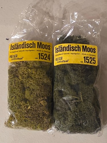 Preiser Natureal 1524 1525 musgo islandés 1:87 HO diorama | Zustand: New