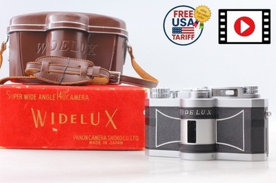 【MINT w/ Box Case】Panon Widelux F6 FVI Silver 35mm Panoramic Film Camera JAPAN