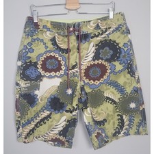 Tommy Bahama Relax Mens M Swim Trunks Floral Board Shorts Mesh Lined Blue