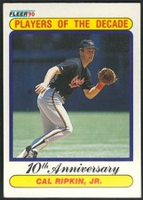 1990 FLEER BALTIMORE ORIOLES CAL RIPKIN JR ERROR CARD #624 