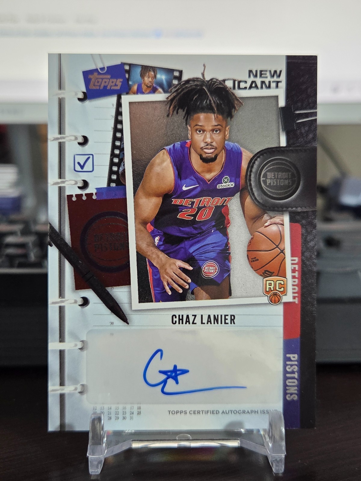 2025-26 Topps Baskeball Chaz Lanier New Applicant Auto RC #NA-CL Detroit Pistons
