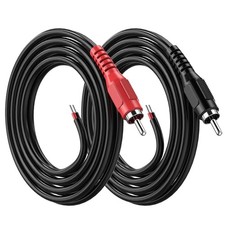 RCA to Speaker Wire Adapter, 18AWG 2 Pack 3ft RCA Male Plug to Bare Cable