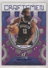 2021-22 Panini Donruss Craftsmen Press Proof Purple James Harden #14 jd9