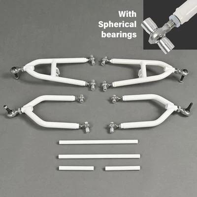 Front Control A-Arms +2+1 For Yamaha Banshee 350 YFZ 350 1987-2006 White+Silvery - Image 1 of 4