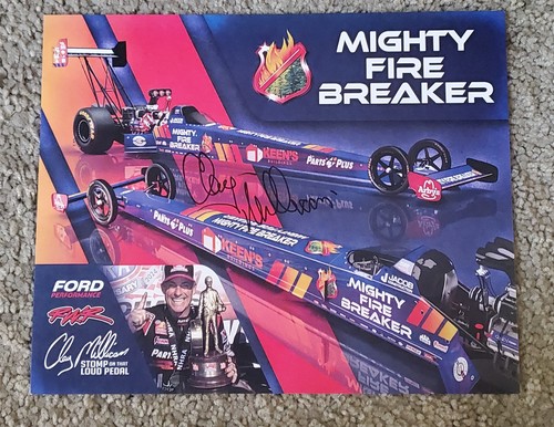 CLAY MILLICAN 8x10 2024 MIGHTY FIRE BREAKER NHRA SIGNED HANDOUT NRMT