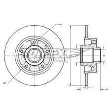 2x Bremsscheibe hinten für Renault Kangoo-Grand KW0/1 | 26242459