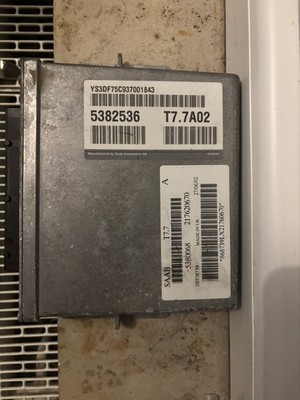 SAAB 9-3 93 ECU T7.7AO2: 5382536; 5380068; 21760670 Elektronisches Steuergerät 