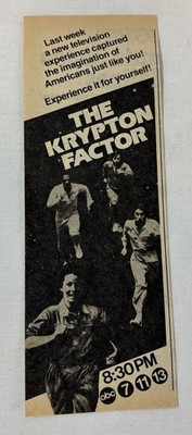 1981 ABC tv ad~ THE KRYPTON FACTOR experience it for yourself