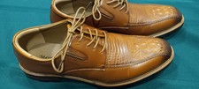 SALE! Meijiana Men's Blue Tan Wing Tip Oxford Dress Shoes, Size 11, Lace-Up