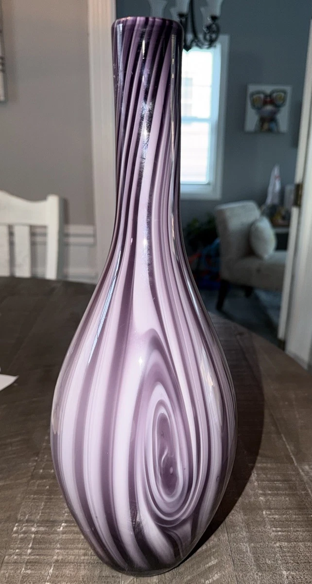 紫色玻璃花瓶花瓶| eBay