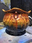 1920's Jardiniere Pottery Majolica Weller ART Nouveau Lions Head Planter 11.5" — photo 2