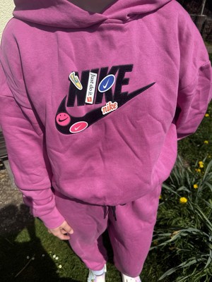 Nike Fleece Damen Set Sweat Icon Clash Pink L