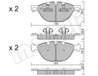 Metelli Bremsbelagsatz, Scheibenbremse 22-0823-0 FüR BMW