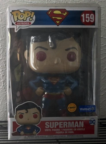 Funko Pop! Jumbo 10 inch DC Heroes Superman Metallic Red Eyes Chase