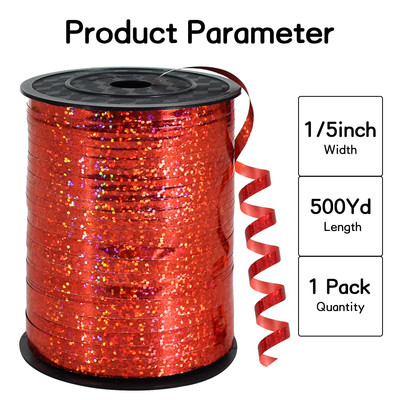 BEISHIDA 500 Yards Red Ribbon Crimped Curling Balloon String BEISHIDA 500 Yards Red Ribbon Crimped Curling Balloon String