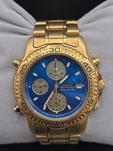 Vintage Seiko 7T32-6C09 Sport 150 Chronograph Men's Wrist Watch