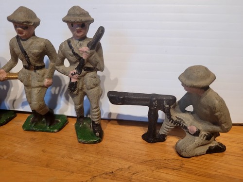 FIVE NICE CONTEMPORARY LEAD DIME STORE MILITARY SOLDIERS - Picture 3 of 6
