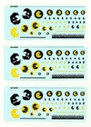 3x Bad Moons Ork Transfer Sheet Decals - Warhammer 40K - Space Orks