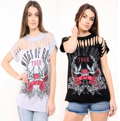 Laser Cut Oversized T-Shirt 