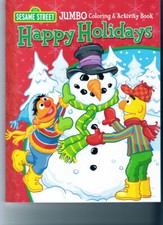 SESAME STREET COLORING /ACTIVITY CHRISTMAS BOOK NEW UNUSED BERT ERNIE 2007