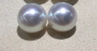 Pair of 11- 12mm natural south sea genuine white round loose pearl 2026