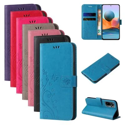 LBH TEC-EXPERT Handyhülle für Xiaomi Redmi Note 10 / 10 5G / 10 Pro Blumen Case 9H Displayglas