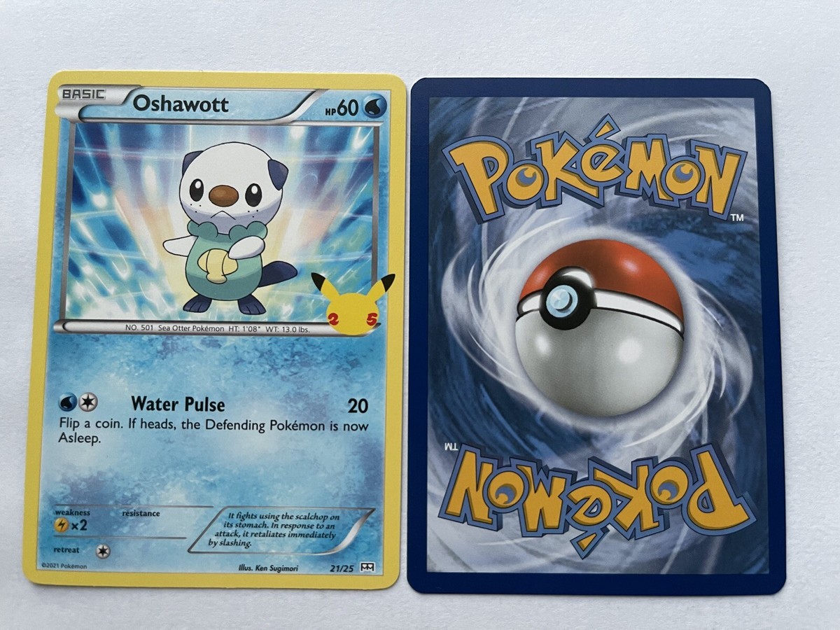 oshawott mcdonald's pokemon card Pokemon TCG McDonald’s 2021 25th Anniversary Card 21/25 Oshawott