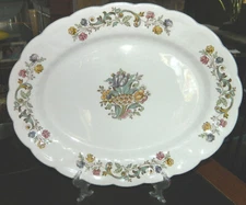 Vintage Booths Made In England Bayonne Pattern Large 18" Platter Floral 1930