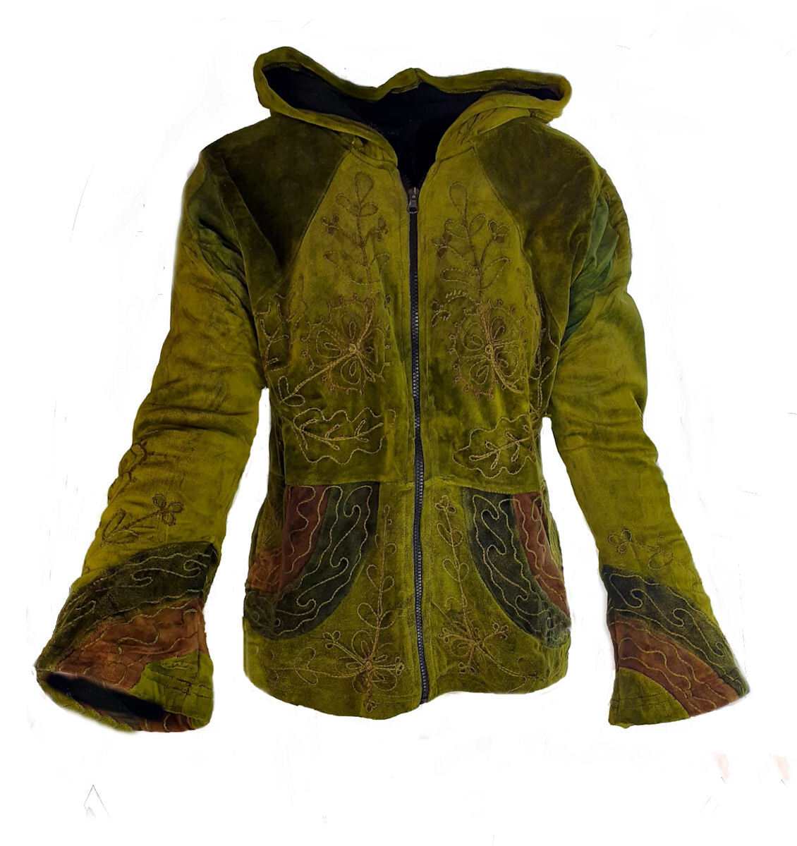 Nepal Goa Nepal Elfen Jacke Pixie Hoodie Nicki Samt Zipfel Kapuze 36 38