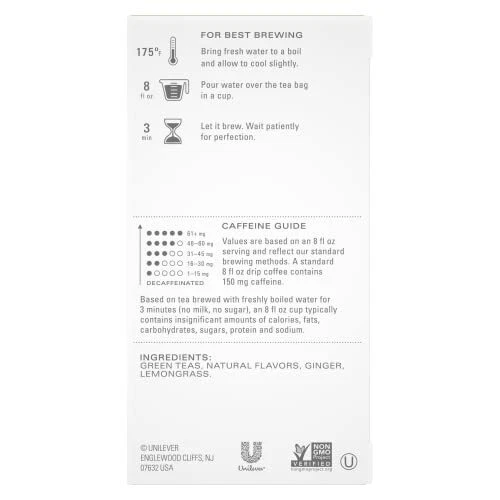 Bolsas de té té té verde jengibre verde paquete de 6 20 unidades Foto 2 de 4