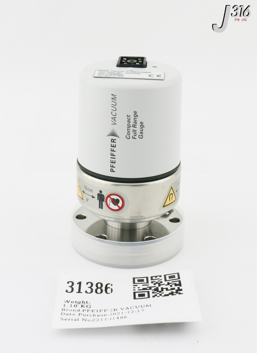 31386 PFEIFFER VACUUM COMPACT FULL RANGE GAUGE, TYP: PKR 251 (NEW