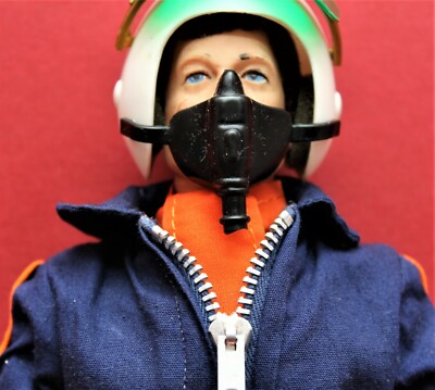 Vintage Action Man VAMAN Repro (nur orangefarbener Hubschrauber Pilotenschal)